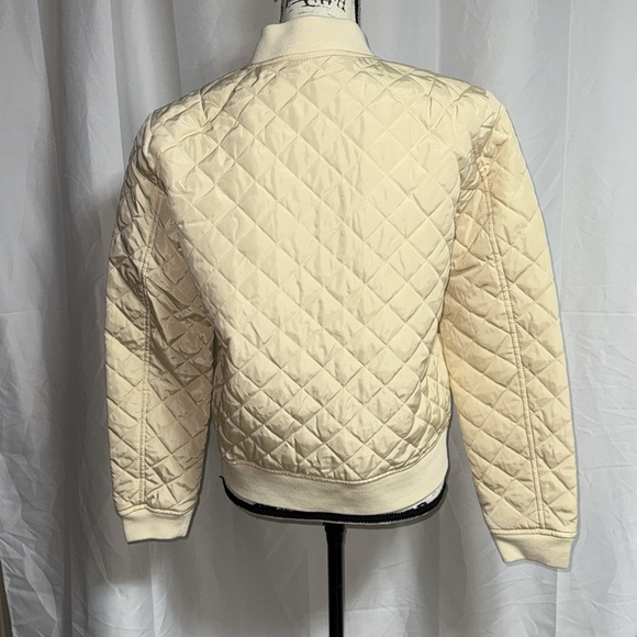 Levi's Cream Quilted Bomber Jacket - Picture 3 of 5